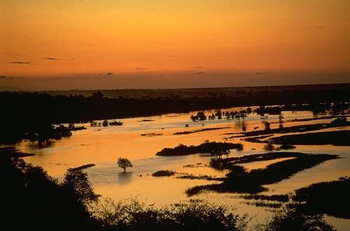 Abendstimmung - Okavango, Namibia