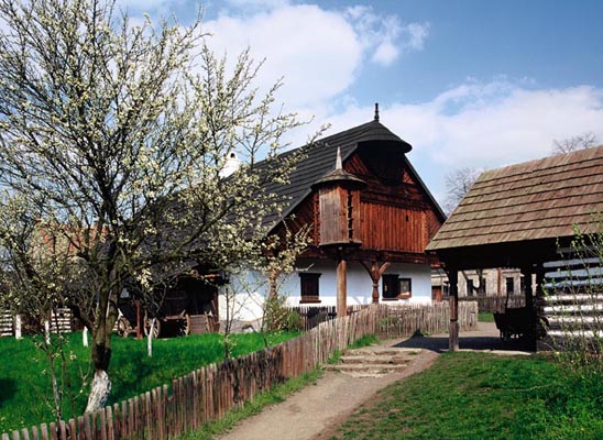 The Pierov nad Labem Open-air Museum of Folk Architecture, Central Bohemia, Tschechien