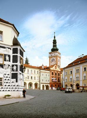The town of Mikulov, South Moravia, Tschechien