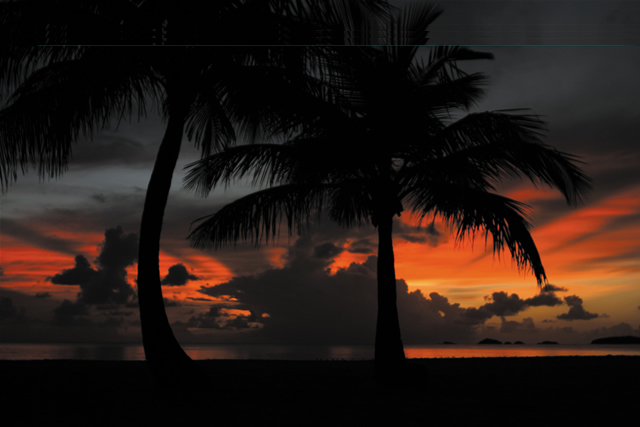 Sonnenuntergang über Jolly Beach - Sunset over Jolly Beach, Antigua & Barbuda