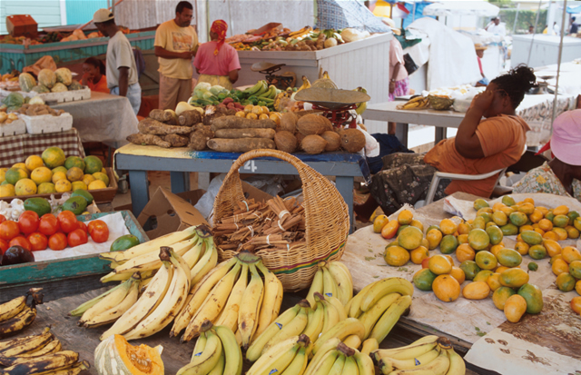 Markt in St. John\'s - Market in in St. John\'s, Antigua & Barbuda