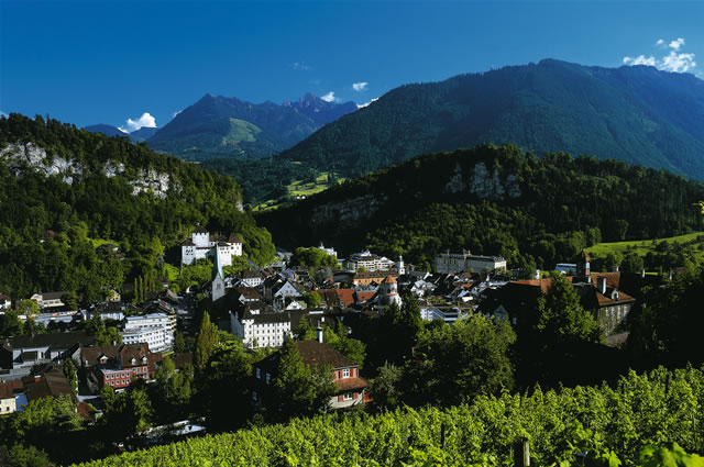 Vorarlberg - Feldkirch mit Schattenburg [Pigneter], Österreich