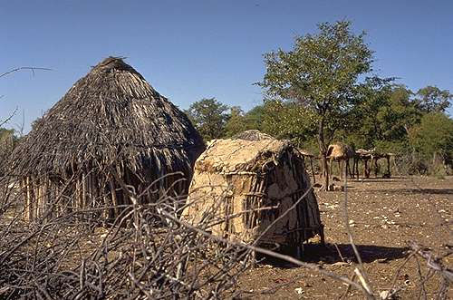 Traditionelle Himbabehausung - Kaoko, Namibia