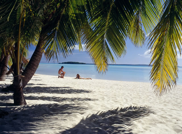 Relaxen am Strand, Cook Islands